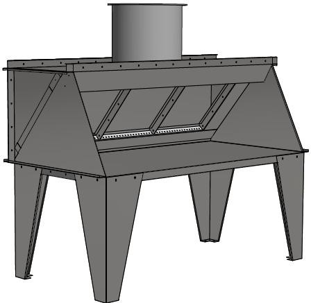 A drawing of an industrial type machine.